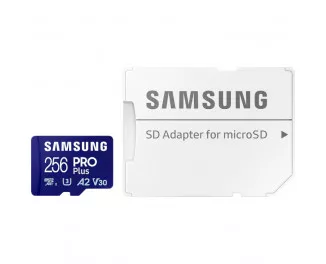 Карта пам'яті microSD 256GB Samsung Pro Plus 10 UHS-I V30 U3 A2 + SD-adapter (MB-MD256SA/EU)