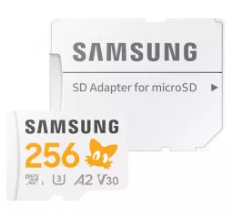 Карта памяти microSD 256Gb Samsung PRO Plus Sonic class 10 UHS-I U3 V30 + SD адаптер (MB-MD256SA/LC1)