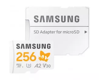 Карта памяти microSD 256Gb Samsung PRO Plus Sonic class 10 UHS-I U3 V30 + SD адаптер (MB-MD256SA/LC1)