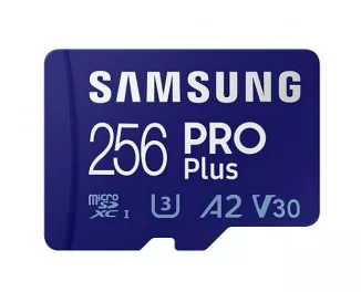 Карта памяти microSD 256Gb Samsung Pro Plus UHS-I U3 V30 A2 (2021) + SD-adapter (MB-MD256KA)