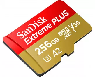 Карта памяти microSD 256Gb SanDisk Extreme Plus UHS-I Class10 V30 + SD адаптер (SDSQXBD-256G-AN6MA)