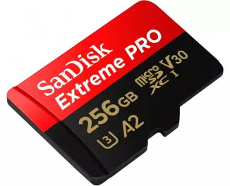 Карта пам'яті microSD 256Gb SanDisk Extreme Pro UHS-I U3 + SD адаптер (SDSQXCD-256G-GN6MA)