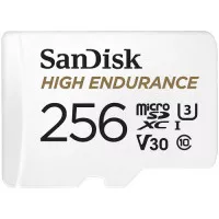 Карта памяти microSD 256Gb SanDisk High Endurance class 10 UHS-I U3 V30 + SD adapter (SDSQQNR-256G-GN6IA)