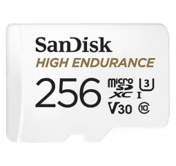 Карта пам'яті microSD 256Gb SanDisk High Endurance class 10 UHS-I U3 V30 + SD adapter (SDSQQNR-256G-GN6IA)