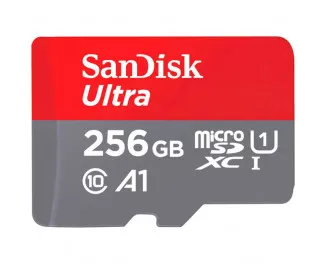 Карта пам'яті microSD 256Gb SanDisk Ultra 256Gb class 10 A1 + SD адаптер (SDSQUAC-256G-GN6MN)