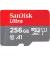 Карта пам'яті microSD 256Gb SanDisk Ultra 256Gb class 10 A1 + SD адаптер (SDSQUAC-256G-GN6MN)