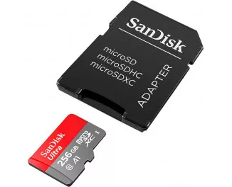 Карта пам'яті microSD 256Gb SanDisk Ultra 256Gb class 10 A1 + SD адаптер (SDSQUAC-256G-GN6MN)