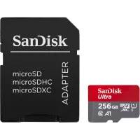 Карта пам'яті microSD 256Gb SanDisk Ultra A1 Class 10 UHS-I + SD адаптер (SDSQUAC-256G-GN6MA)