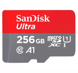 Карта пам'яті microSD 256Gb SanDisk Ultra 256Gb class 10 A1 + SD адаптер (SDSQUAC-256G-GN6MN)