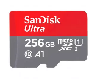 Карта памяти microSD 256Gb SanDisk Ultra class 10 A1 + SD адаптер (SDSQUAC-256G-GN6MN)