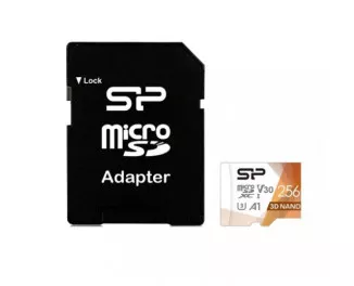Карта памяти microSD 256Gb Silicon Power Superior Color + SD адаптер (SP256GBSTXDU3V20AB)