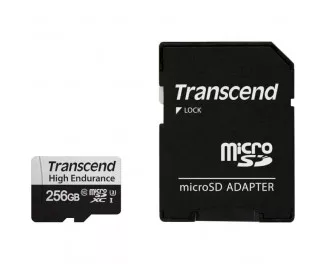 Карта пам'яті microSD 256Gb Transcend High Endurance class 10 UHS-I U3 + SD адаптер (TS256GUSD350V)
