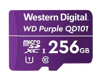 Карта памяти microSD 256Gb WD Purple QD101 class 10 UHS-I (WDD256G1P0C)