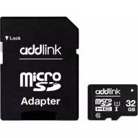 Карта пам'яті microSD 32Gb AddLink class 10 UHS-I U1 + SD адаптер (ad32GBMSH310A)