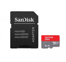 Карта пам'яті microSD 32Gb SanDisk Ultra class 10 UHS-I A1 + SD адаптер (SDSQUA4-032G-GN6MA)