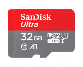 Карта пам'яті microSD 32Gb SanDisk Ultra class 10 UHS-I A1 + SD адаптер (SDSQUA4-032G-GN6MA)