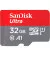 Карта пам'яті microSD 32Gb SanDisk Ultra class 10 UHS-I A1 + SD адаптер (SDSQUA4-032G-GN6MA)