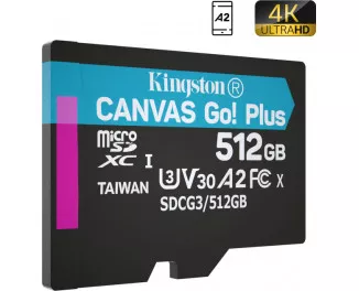 Карта пам'яті microSD 512Gb Kingston Canvas Go Plus 10 UHS-I/U3 (SDCG3/512GBSP)