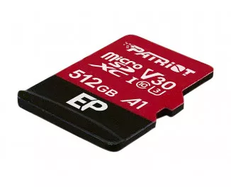 Карта пам'яті microSD 512Gb Patriot EP UHS-I U3 V30 A1 + SD адаптер (PEF512GEP31MCX)