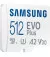 Карта памяти MicroSD 512Gb Samsung EVO Plus Class 10 UHS-I U3 V30 A2 + SD адаптер (MB-MC512KA/EU)