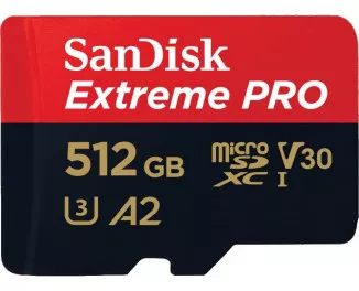 Карта пам'яті microSD 512Gb SanDisk Extreme PRO + SD адаптер (SDSQXCD-512G-GN6MA)