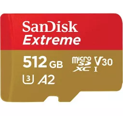Карта памяти microSD 512Gb SanDisk Extreme (SDSQXAV-512G-GN6MN)