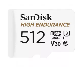 Карта пам'яті microSD 512Gb SanDisk High Endurance UHS-1 U3 class 10 V30 + SD адаптер (SDSQQNR-512G-GN6IA)