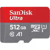 Карта пам'яті microSD 512Gb SanDisk Ultra A1 class 10 + SD адаптер (SDSQUAC-512G-GN6MN)
