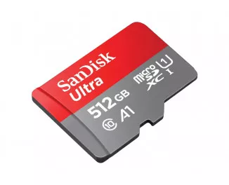 Карта памяти microSD 512Gb SanDisk Ultra class 10 A1 + SD адаптер (SDSQUAC-512G-GN6MA)