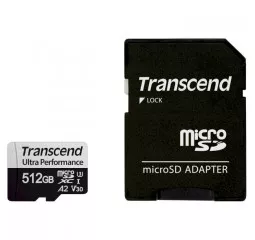 Карта памяти microSD 512Gb Transcend 340S class 10 UHS-I U3 A2 + SD адаптер (TS512GUSD340S)