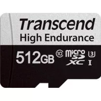 Карта памяти microSD 512Gb Transcend High Endurance class 10 UHS-I U3 + SD адаптер (TS512GUSD350V)