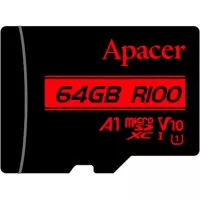 Карта пам'яті microSD 64Gb Apacer class 10 V10 A1 UHS-1 (AP64GMCSX10UB-RA)