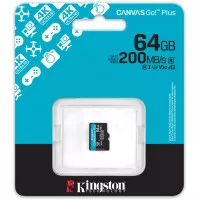 Карта пам'яті microSD 64Gb Kingston Canvas Go! Plus C10 UHS-I U3 A2 V30 (SDCG4/64GBSP)