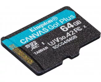 Карта памяти microSD 64Gb Kingston Canvas Go! Plus C10 UHS-I U3 A2 V30 (SDCG4/64GBSP)