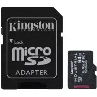 Карта пам'яті microSD 64Gb Kingston Industrial class 10 UHS-I V30 A1 + адаптер SD (SDCIT2/64GB)