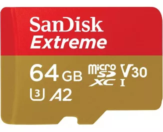 Карта пам'яті microSD 64Gb SanDisk Extreme + SD адаптер (SDSQXAH-064G-GN6MA)