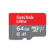 Карта пам'яті microSD 64Gb SanDisk Ultra class 10 A1 + SD адаптер (SDSQUAB-064G-GN6MN)