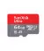 Карта пам'яті microSD 64Gb SanDisk Ultra class 10 A1 + SD адаптер (SDSQUAB-064G-GN6MN)
