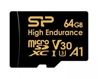 Карта пам'яті microSD 64Gb Silicon Power Gold Endurance C10 A1 UHS-I + SD adapter (SP064GBSTXDV3V1HSP)