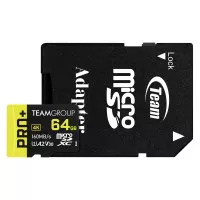 Карта памяти microSD 64Gb Team Pro+ UHS-I/U3 Class 10 + SD адаптер (TPPMSDX64GIA2V3003)