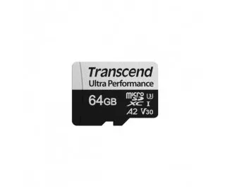 Карта памяти microSD 64Gb Transcend 340S class 10 UHS-I U3 A2 + SD адаптер (TS64GUSD340S)