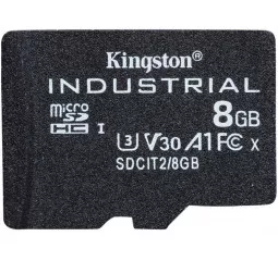 Карта пам'яті microSD 8Gb Kingston Industrial class 10 UHS-I V30 A1 (SDCIT2/8GBSP)