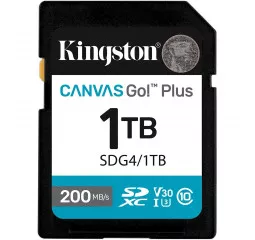 Карта пам'яті SD 1 TB Kingston Canvas Go! Plus class 10 A2 V30 UHS-1 U3 (SDG4/1TB)