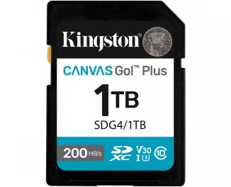 Карта пам'яті SD 1 TB Kingston Canvas Go! Plus class 10 A2 V30 UHS-1 U3 (SDG4/1TB)