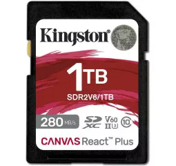 Карта пам'яті SD 1 TB Kingston Canvas React Plus C10 UHS-II U3 (SDR2V6/1TB)