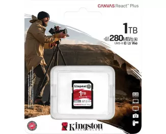 Карта пам'яті SD 1 TB Kingston Canvas React Plus C10 UHS-II U3 (SDR2V6/1TB)