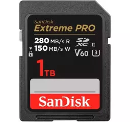 Карта памяти SD 1 TB SanDisk Extreme PRO UHS-II U3 V60 Class 10 (SDSDXEP-1T00-GN4IN)