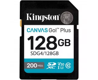 Карта пам'яті SD 128Gb Kingston Canvas Go! Plus class 10 A2 V30 UHS-1 U3 (SDG4/128GB)