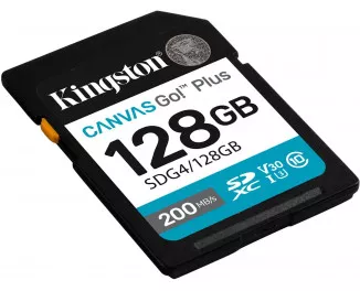 Карта пам'яті SD 128Gb Kingston Canvas Go! Plus class 10 A2 V30 UHS-1 U3 (SDG4/128GB)