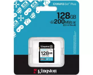 Карта пам'яті SD 128Gb Kingston Canvas Go! Plus class 10 A2 V30 UHS-1 U3 (SDG4/128GB)
